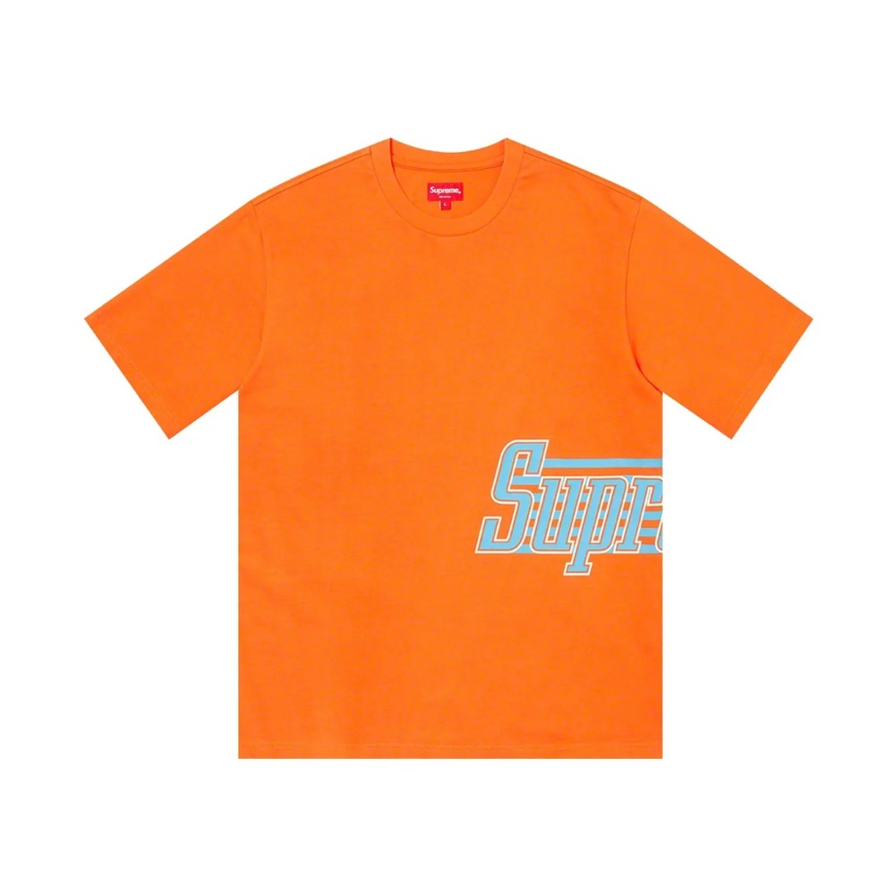 Supreme Side Logo Short Sleeve Orange Top